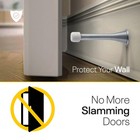 Door Stoppers For Wall     Spring Door Stopper With Rubber Tip     3-1 4      Pack    