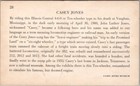 Vintage Train   Railroad Collectors Card  28 - Casey Jones  Steam Locomotive 382