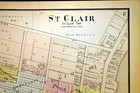 City Of St  Clair Antique Plat Map 1897 St  Clair County Michigan