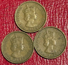 Lot Of 3 Hong Kong 10 Cents Coins-1948 1949 1950-jun636