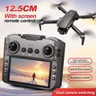 8k Gps Rc Drone Wifi Fpv With Screen Remote  Hd Dual Camera Foldable Quadcopter