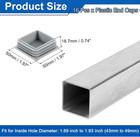 2   50mm  Square Tubing End Caps  16 Pcs Plastic Hole Plugs Insert End Cap Fo   