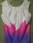 Leotard Girls L Cl Pink Purple Shimmer Flame Gymnastics Dance