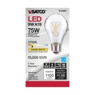 Satco S12422 - 10 5 Watt Led A19 Clear Led Light Bulbs - 2700k - 120 V  6 Pack 