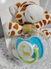 Le Bebe Giraffe Plush Lovey Pacifier Holder W Pacifier Soothie Binky Giraffe