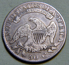 1824 Silver United States Capped Bust Half Dollar 50 Cent - Vf - Lot 1454