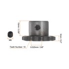 06b Roller Chain Sprocket 10t Pitch 3 8  12mm Bore A3 Steel Motor Drive Gear