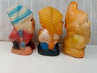 Vtg Dwarfs Gnome Rubber Toy Doll Lot Of 3 Toys