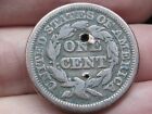 1848 Braided Hair Large Cent Penny- Holed  Fine Details