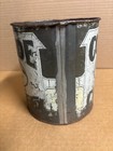 Antique Comrade Coffee Tin     3lb J a  Folger     Dog Graphic     Steel Cut     Rare