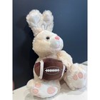 Dan Dee Collectors Choice Plush Bunny Rabbit Holding Football  Tan Stuffed Toy