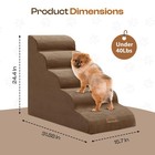 Miorun Dog Stairs For High Beds Up To 26-30   5-step Foam Pet Ramp With Washa   