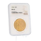 1904  20 Liberty Head Double Eagle 90  Fine Gold Coin Ngc Ms 62