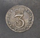 1762 Great Britain Silver 3 Pence  xf    free S h After 1st Item 