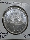 1965 Canada 1 Dollar Large Silver Coin Voyageur Cleaned