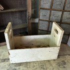 Vintage Rustic Wooden Storage Crate With Side Handles