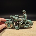7  Antique Vintage Style Cast Iron Toy Motorcycle