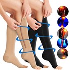 3pair Diabetic Socks For Lymphedema Bariatric Knee High Non Binding Stockings Us