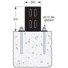  4  Simpson Strong-tie Fpbb44 E-z Black Powder-coat Post Base 4 X 4 In 