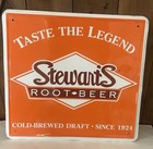 Vintage Stewart s Root Beer Sign Stout Co  Metal Sign 17    X 18    1995 Ex Cond  