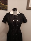 1960s Vintage Maid Costume Size 12 Mod gogo Dress B w Retro Uniform Black white