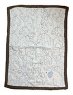 Carter   s Crib Quilt Blanket Baby Elephant Blue Brown Unisex