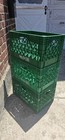 Golden Flow Green Dairy Advertising Container Stackable Plastic Milk Crates
