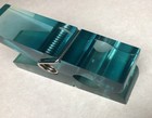 Vtg Mcm Pop Art Lucite Teal Paper Clip Paperweight Oversized Clothes Pin 7 75   