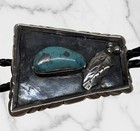 Native American Navajo Sterling Silver Turquoise Ramone Platero Bolo Tie