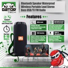 2-pack Bluetooth Wireless Portable Speaker Waterproof Stereo Bass Fm Radio Loud