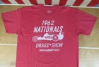 Vintage 1962 Nhra Nationals Indianapolis Drag Race Red T Shirt Repro Hot Rod L