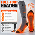 Heated Socks For Men Women With 2x6000mah Batteries 4 Heat Setting