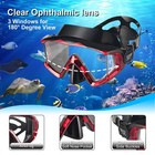 Snorkel Set Pano 3 Window Adult Snorkeling Gear  Professional Red
