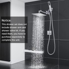 Chrome All Metal Square Shower Head Combo 8  Rain Shower Head   Handheld Shower 
