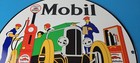 Vintage Mobil Sign - Gargoyle Mobilgas Can Bucket Gas Oil Filling Porcelain Sign