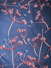 Essential Collection Brushed Microfiber Queen Flat Sheet Blue Floral Super Soft