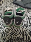 Green And Black Jordan 3 s Shoes Size 6 Youth Kids Sneakers High Top Lace Up Euc