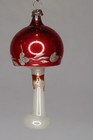 Vintage Antique Blown Glass Red Table Lamp Light Christmas Ornament Germany