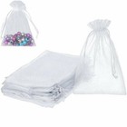 100x Organza Gift Bags Wedding Favor Party Sheer Candy Bag Jewelry Pouches 4 x5 