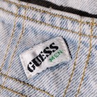 Guess Denim Overall Shorts Men Sz M Light Wash Cutoff Made In Usa - Issues - Vtg