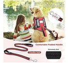 Service Dog Vest Harness And Leash Set 10 Patches  No Pull   Adjustable Size Sm 