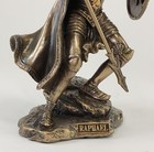 9 5  Saint Raphael Archangel W Spear Statue  Sculpture Antique Bronze Color