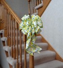 10  Wide Spring summer Bow With Lemons   Flowers For Wreaths Lanterns Signs Etc 