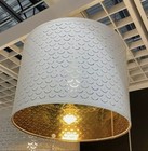 Nib Ikea Nym   Nymo Large  floor  Pendant  Lamp Shade Perforated White Brass 17 