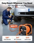 Vevor Retractable Air Hose Reel 100ft X 3  8inch Pvc Air Hose Auto Rewind 300psi
