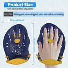 2pcs Swim Hand Paddles For Lap Swimming Training  Adjustable Elastic Straps Swim