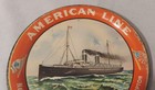 Vintage Advertising Tip Tray For American Line Steamships  4 25  Chas W  Shonk