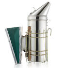 12-1 2  Stainless Steel Bee Hive Smoker With Heat Shield Beekeeping Equipment