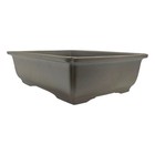 Vtg Japanese Shudei Bonsai Pot Brown Rectangular Ceramic Planter 12 5  Japan