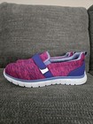 Anodyne Women s Slip-on Hook   Loop Comfort Orthopedic Shoes Pink 10xw